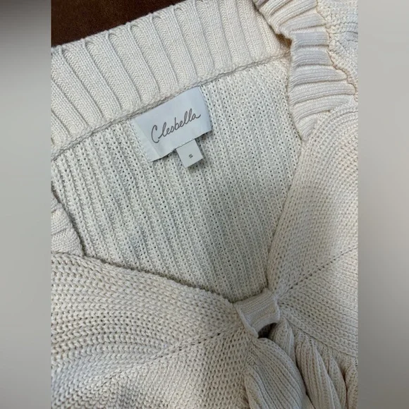 Cleobella Women's Loura Sweater Knit Stretch Cream Size S NWT - Picture 10 of 13